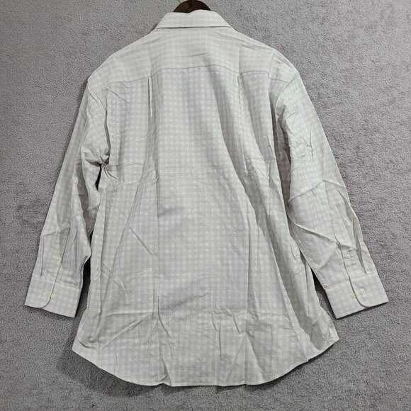 NWT Hart Schaffner Marx Mens Dress Shirt 17 Checkered Long Sleeve  JPT - Picture 2 of 8
